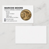 Drywall and Stucco Business Card Template Plaster Visitenkarte (Vorne/Hinten)