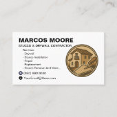 Drywall and Stucco Business Card Template Plaster Visitenkarte (Vorderseite)