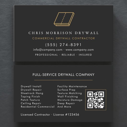 Drywall Company QR Code Visitenkarte