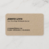 Drywall Contractor Kraft Business Card Visitenkarte (Rückseite)