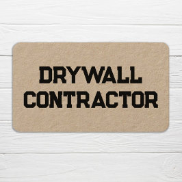 Drywall Contractor Kraft Business Card Visitenkarte