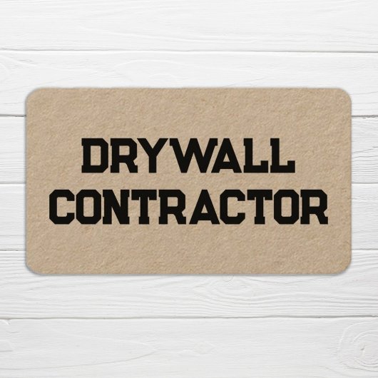 Drywall Contractor Kraft Business Card Visitenkarte
