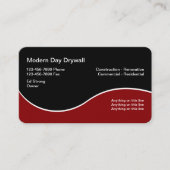 Drywall Contractor Modern Business Cards Visitenkarte (Vorderseite)