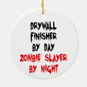 Drywall Finisher Zombie Slayer Keramik Ornament (Hinten)