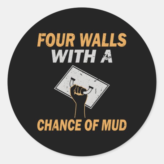 Drywall Finisher Zuhause Renovation Runder Aufkleber (Vorderseite)