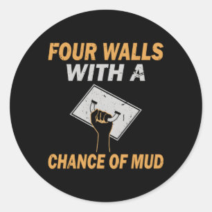 Drywall Finisher Zuhause Renovation Runder Aufkleber