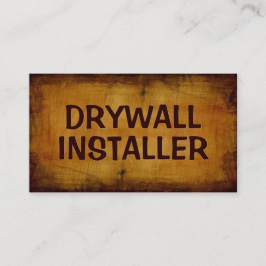 Drywall Installer Antike Visitenkarte (Vorderseite)