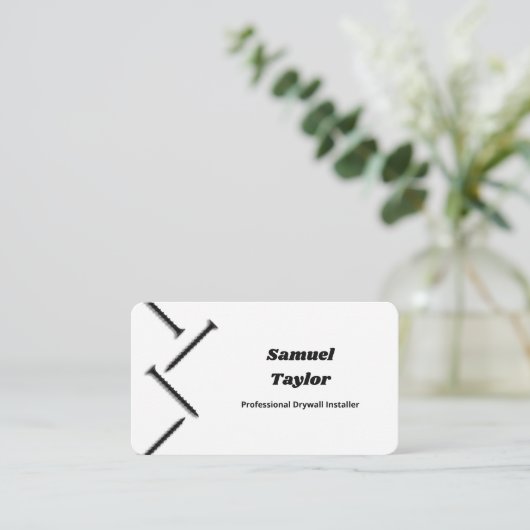 Drywall-Installer Visitenkarte (Stehend Vorderseite)