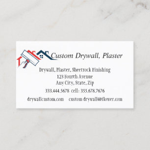 Drywall, Plaster, Sheetrock finishing Business Ca Visitenkarte