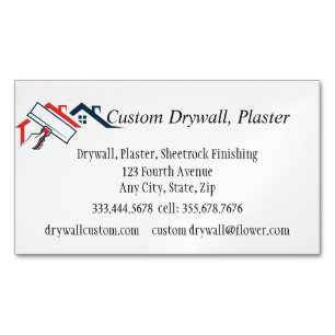 Drywall, Plaster, Sheetrock Magnetische Visitenkarte
