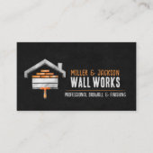 Drywall Plastering Services Watercolor art Visitenkarte (Vorderseite)