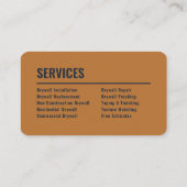 Drywall Specialist Modern Charcoal & Copper Visitenkarte (Rückseite)