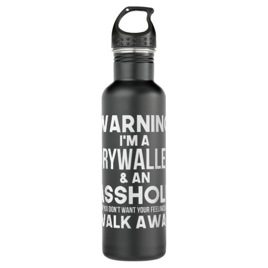 Drywaller Gift Funny Humor Saying Joke Pride Drywa Edelstahlflasche (Vorderseite)