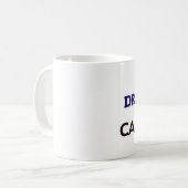 Drywaller trieb durch Koffein an Kaffeetasse (Vorderseite Links)