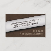 Drywalling Visitenkarte - Trowel-u. (Rückseite)