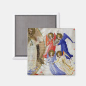 ds 558 f.67v St. Dominic mit vier musikalischen En Magnet (Vorderseite/Rückseite)