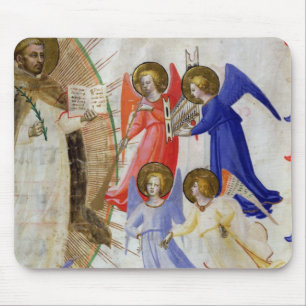 ds 558 f.67v St Dominic mit vier musikalischen Mousepad