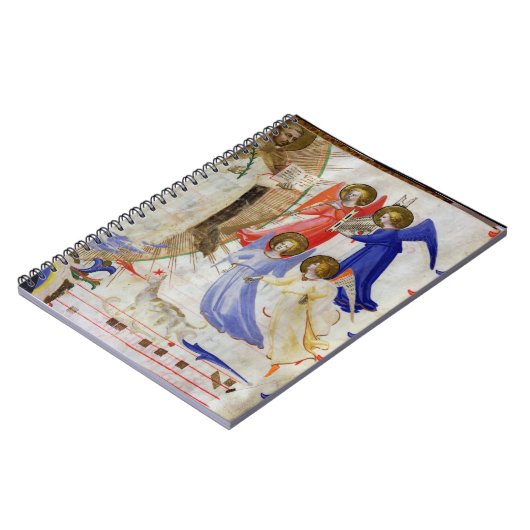 ds 558 f.67v St Dominic mit vier musikalischen Notizblock (Linke Seite)