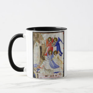 ds 558 f.67v St Dominic mit vier musikalischen Tasse
