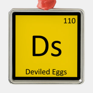 Ds - Demviled Eggs Appetizer Chemie Symbol Ornament Aus Metall