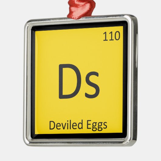 Ds - Demviled Eggs Appetizer Chemie Symbol Ornament Aus Metall (Links)