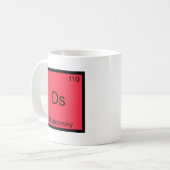 Ds - Dostoevsky Funny Chemistry Element Symbol T-S Kaffeetasse (Vorderseite Links)
