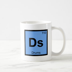 Ds - Drums Music Chemistry Periodisches Table Symb Kaffeetasse