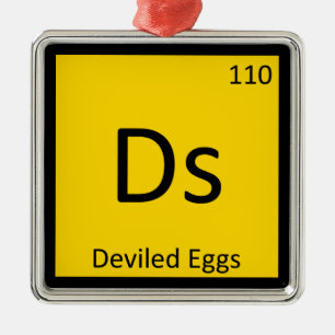 Ds - Eier mit Teufelsfüllung Vorspeise Chemie Symb Ornament Aus Metall