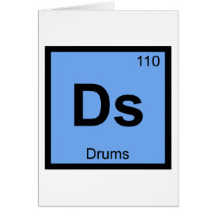 Ds - Schlagzeug Musik Chemie Periodensystem Symbol