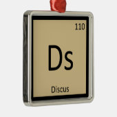 Ds - Symbol für diskustische Track- und Feldchemie Ornament Aus Metall (Rechts)