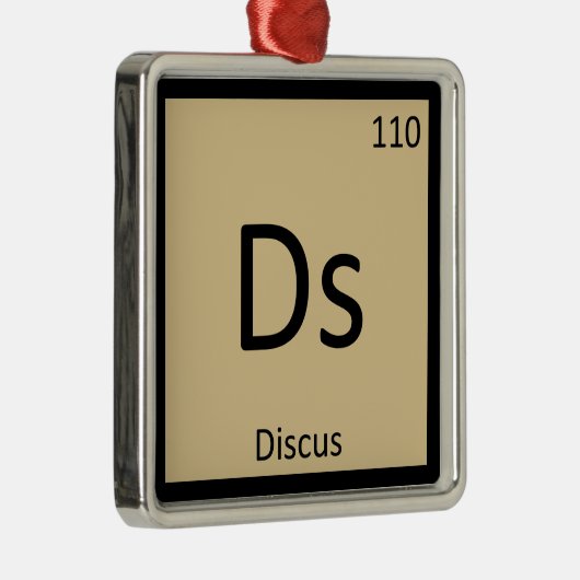 Ds - Symbol für diskustische Track- und Feldchemie Ornament Aus Metall (Rechts)