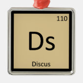 Ds - Symbol für diskustische Track- und Feldchemie Ornament Aus Metall (Vorne)