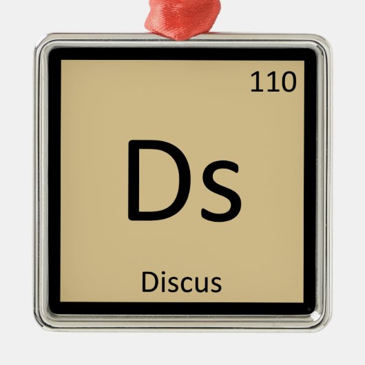 Ds - Symbol für diskustische Track- und Feldchemie Ornament Aus Metall (Vorne)
