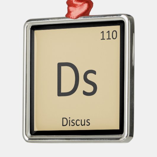 Ds - Symbol für diskustische Track- und Feldchemie Ornament Aus Metall (Links)