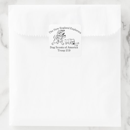 DSA-Truppenaufkleber 219 Quadratischer Aufkleber (Tasche)