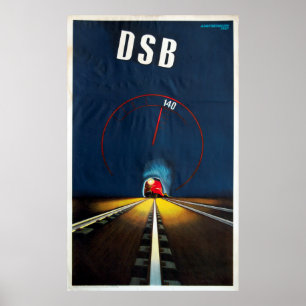 DSB Danish Staat Railposter Poster