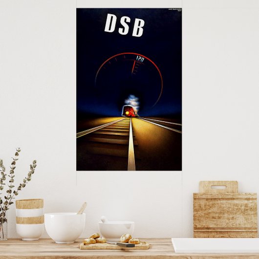 DSB Danske Statsbaner Dänischer Staat Bahn Poster (Küche)