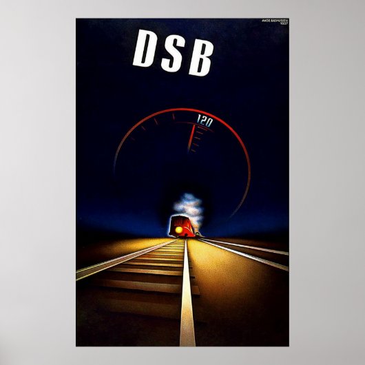 DSB Danske Statsbaner Dänischer Staat Bahn Poster (Vorne)