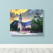 DSC02400-2-Bruton Parrish Church bei Sunset Leinwanddruck (Insitu (Holzboden))