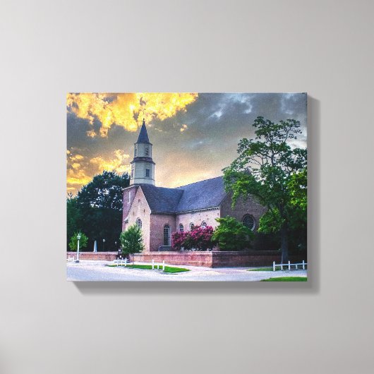 DSC02400-2-Bruton Parrish Church bei Sunset Leinwanddruck (Vorderseite)
