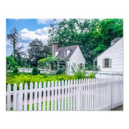 DSC02417-Col'Williamsburg House mit Picket Fence Fotodruck