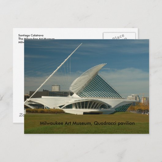 DSC_0127, Kunstmuseum in Milwaukee, Pavillon Quadr Postkarte (Vorne/Hinten)