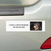DSCF0313, I BESITZEN EIN ROTTWEILER, ALSO ZIEHEN AUTOAUFKLEBER (Auf Auto)