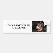 DSCF0313, I BESITZEN EIN ROTTWEILER, ALSO ZIEHEN AUTOAUFKLEBER (Vorne)