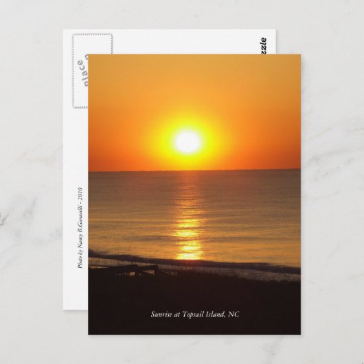 DSCF2915, Sunrise at Topsail Island, NC Postkarte (Vorne/Hinten)
