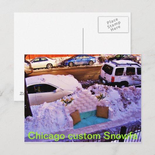 DSCF3081, Chicago custom Snowfa Postkarte (Vorne/Hinten)