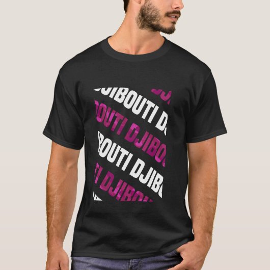 Dschibuti Camouflage Pattern Pink Camouflage T-Shirt (Vorderseite)