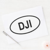 Dschibuti "DJI" Ovaler Aufkleber (Umschlag)