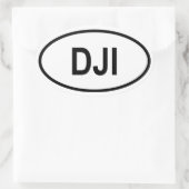 Dschibuti "DJI" Ovaler Aufkleber (Tasche)