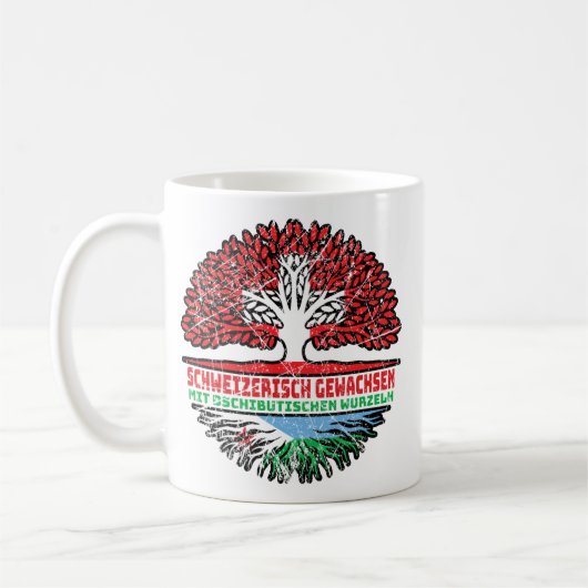Dschibuti Dschibutisch Schweizer Baum Kaffeetasse (Links)